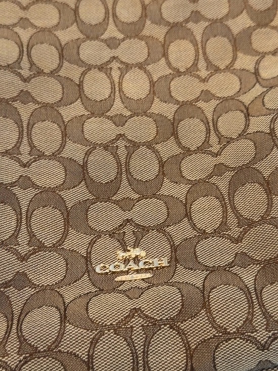 Coach Brown Signature Canvas Crossbody with Dark Leather Trim - Picture 9 of 16